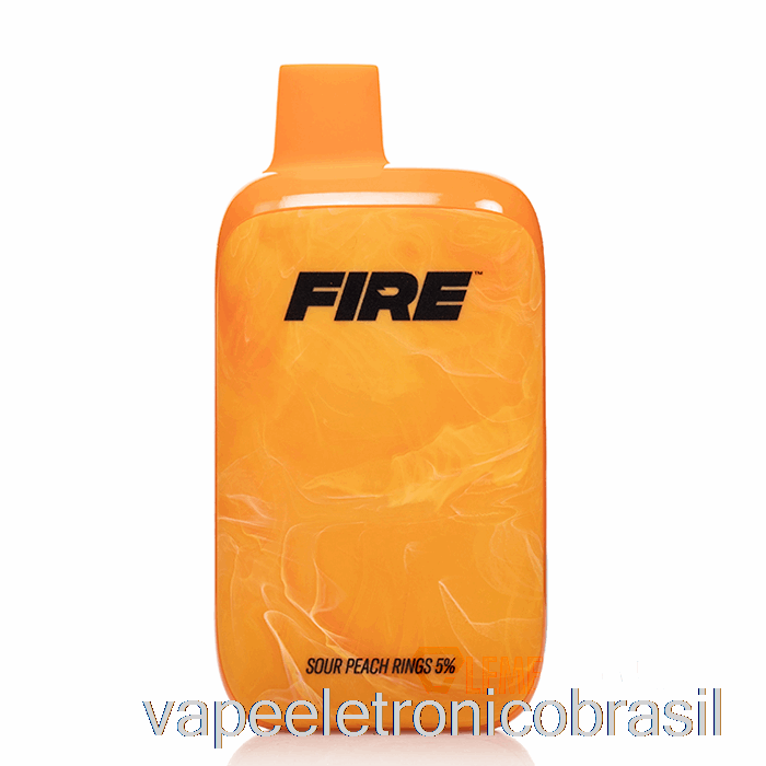 Vape Recarregável Fire Boost 12000 Anéis Descartáveis ​​de Pêssego Azedo